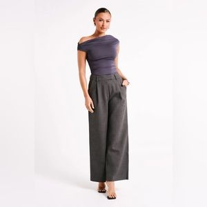 Meshki Natalie Wide Leg Pant, Size M, Charcoal, NWT, Retail $99